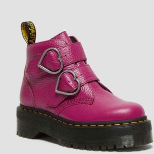 DEVON HEART LEATHER PLATFORM BOOTS